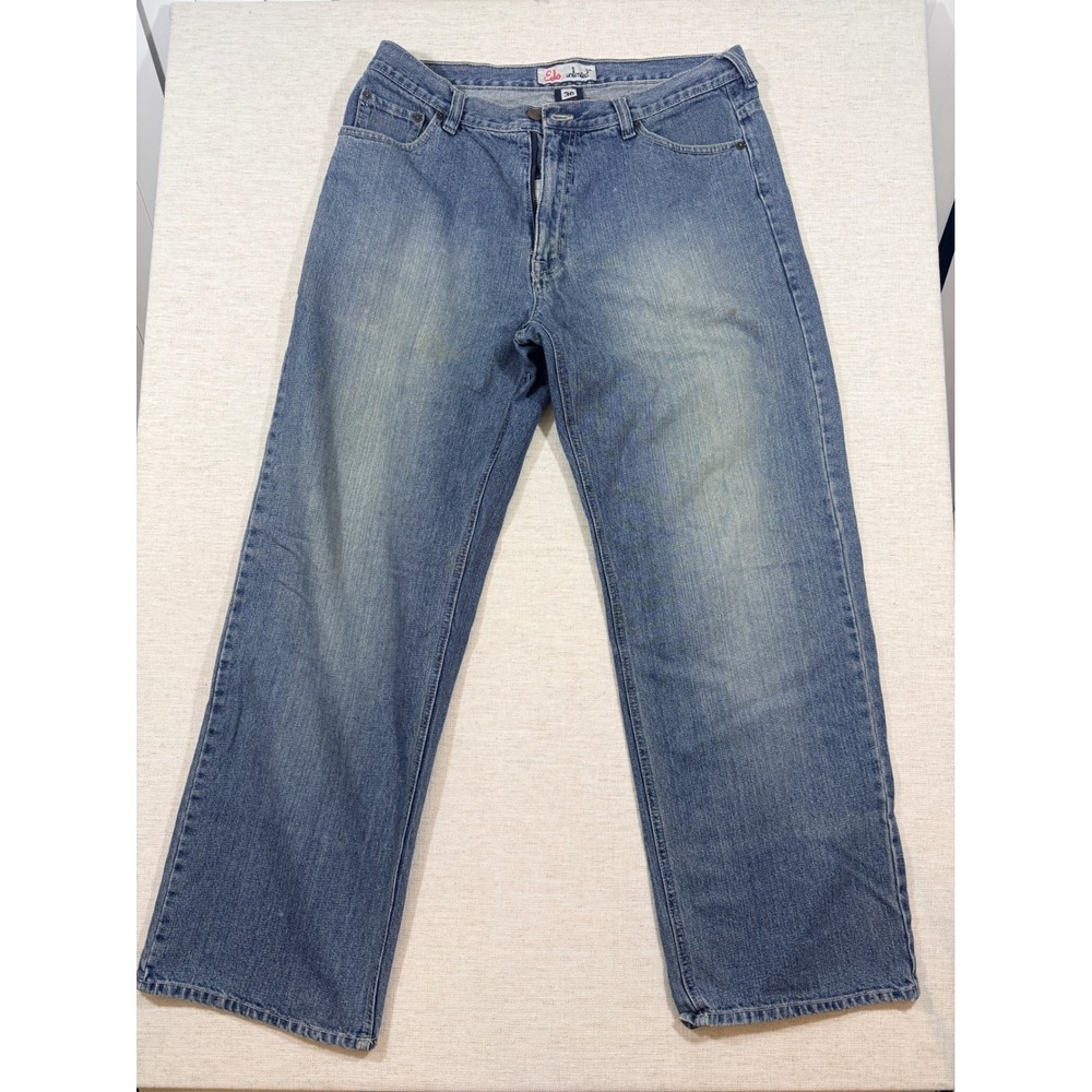 Ecko Unltd Jeans Mens 36 Blue Fair Baggy Loose Fit Straight Leg Denim 3243-34